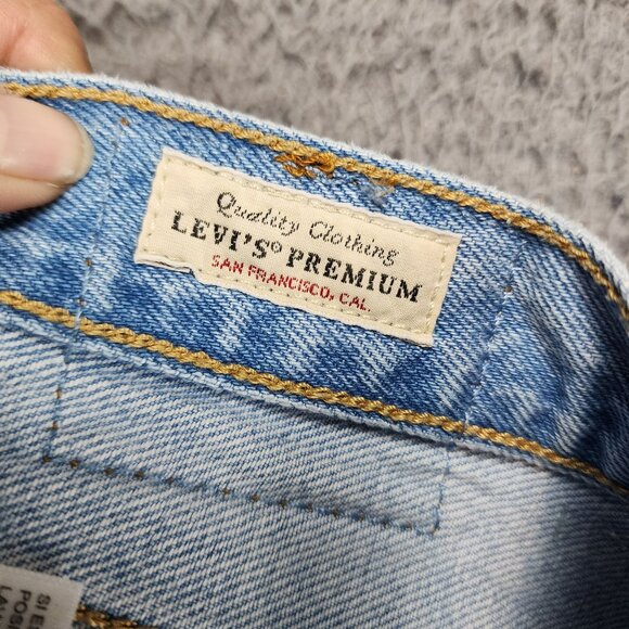 Levi's Shorts Womens 32 Blue 501 Premium Big E Button Fly Cut Off 100% Cotton - Picture 12 of 15